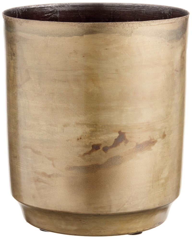 KALALOU NDE1090 Set of Aged Finish Metal Flower Pots, One Size, Brass - Image 2
